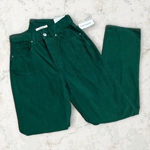 NWT PACSUN Green Corduroy Dad Jeans